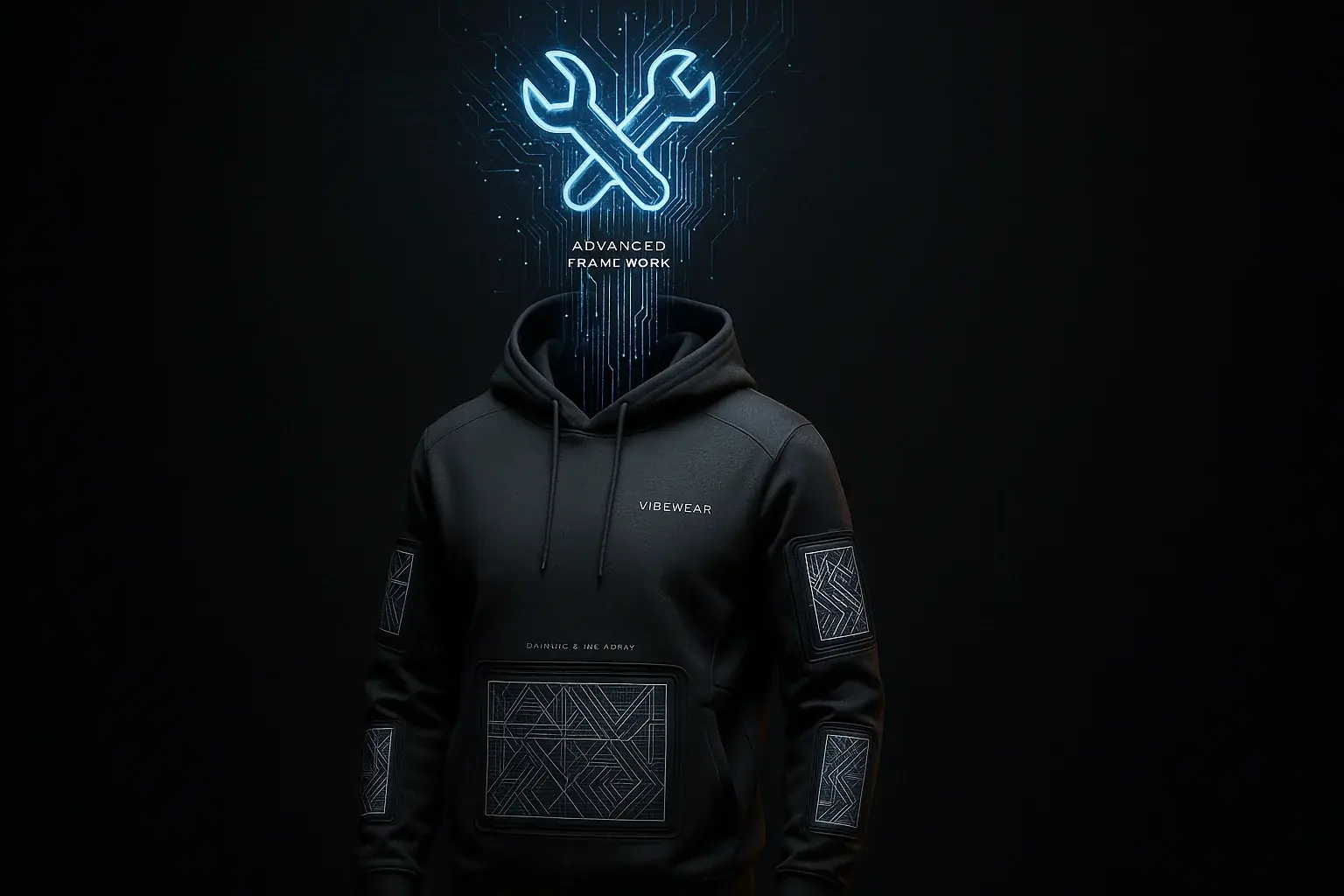 Complex E-Ink garment with dynamic panels, accelerating advanced VibeWear project development.