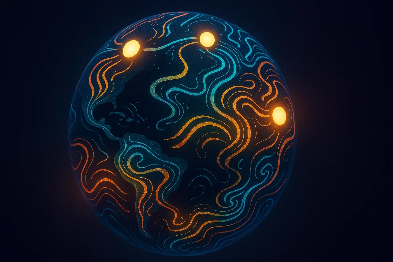 Interconnected globe, flowing E-Ink symbolizing shared knowledge &amp; collaboration in an inclusive E-Ink fashion community.