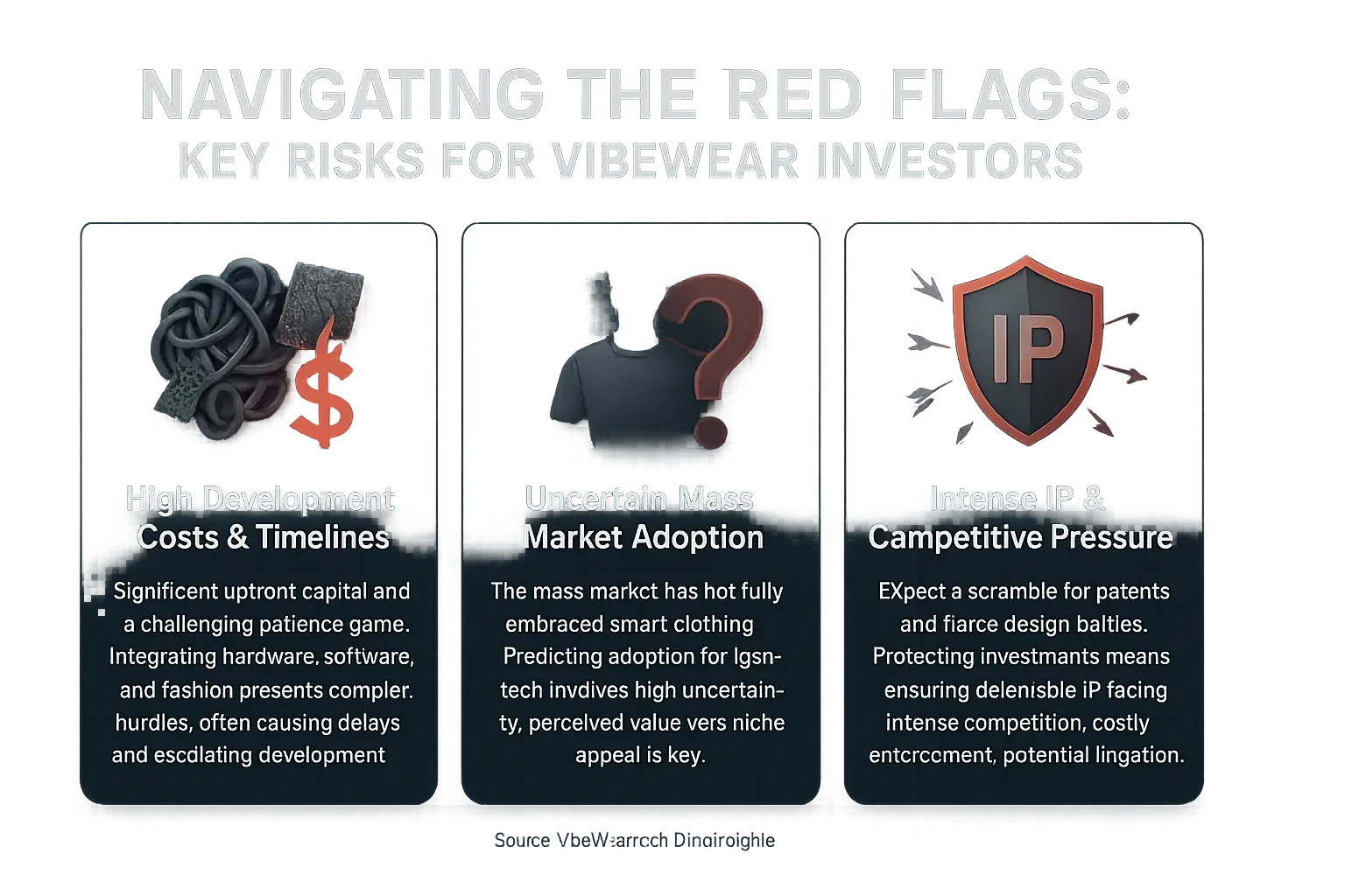 Infographic: Top 3-4 critical risks for VibeWear investors, with brief explanations.